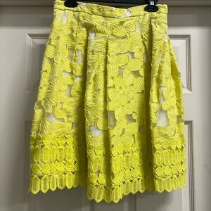 Floral Lace Yellow Skirt